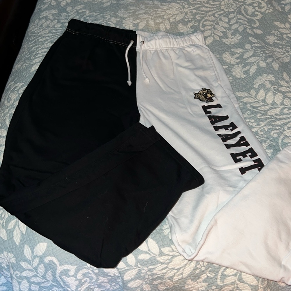 2/$10 Champion XL Lafayette University wide leg Sweat pants Ladies. GUC